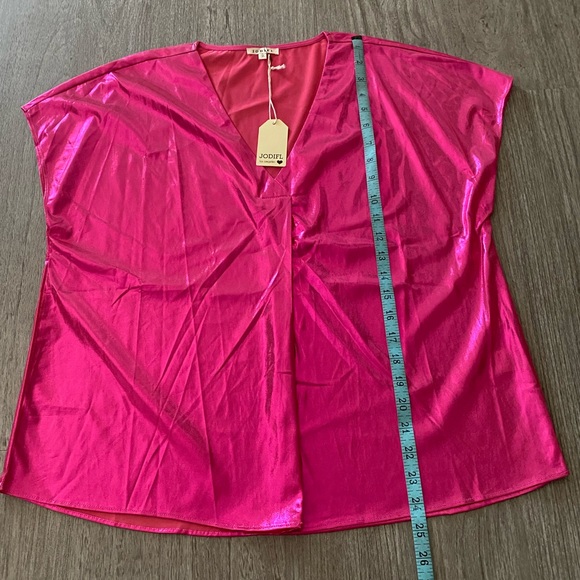 Jodifl Hot Pink Metallic Top NWT - Picture 5 of 7